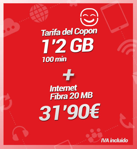 Internet Fibra 20MB + Tarifa del Copón
